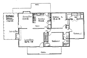 Floor Plan - Main Floor for Country House Plan #30-256 - 3 bed, 2 bath