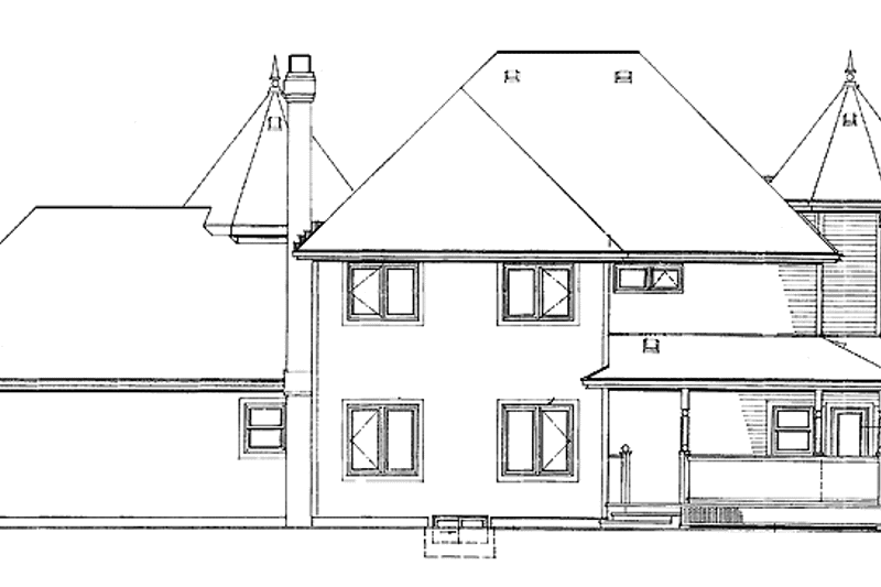 Dream House Plan - Exterior - Rear Elevation for Victorian House Plan #47-857 - 4 bed, 2.5 bath
