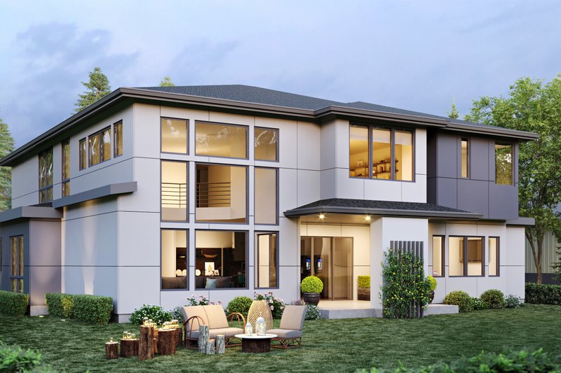 Home Plan - Exterior - Rear Elevation for Contemporary House Plan #1066-171 - 5 bed, 4.5 bath