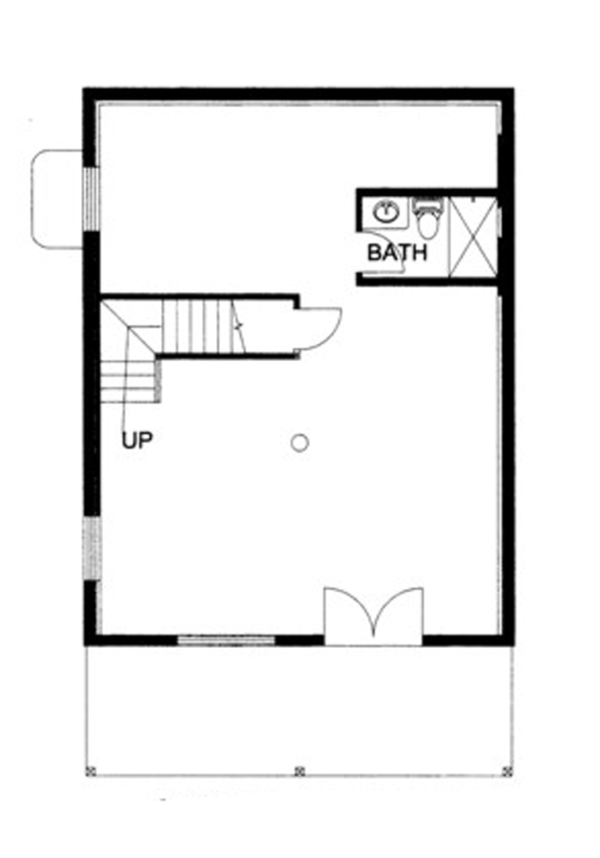 House Design - Log Floor Plan - Lower Floor Plan #117-821