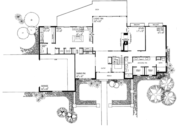 Home Plan - Contemporary Floor Plan - Main Floor Plan #72-653