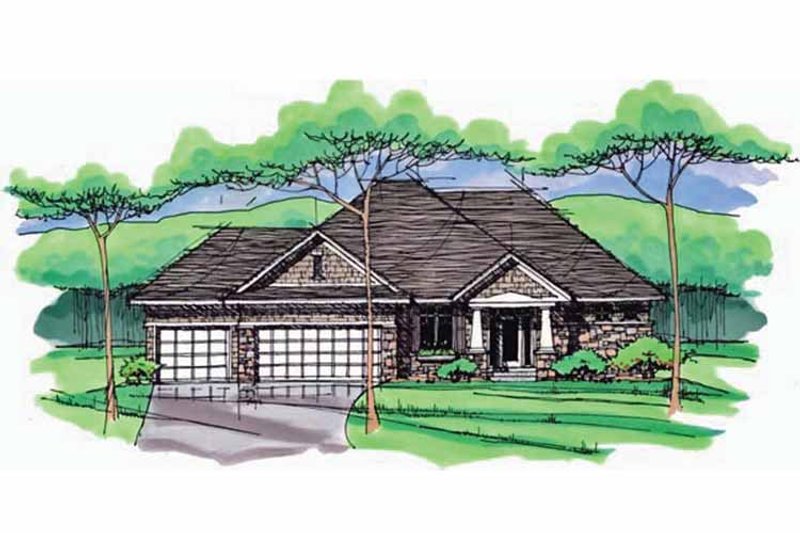 Dream House Plan - Exterior - Front Elevation 3 for European House Plan #51-971 - 3 bed, 2.5 bath