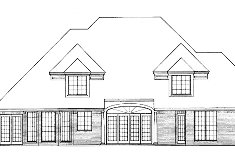 House Blueprint - Exterior - Rear Elevation for Country House Plan #310-1094 - 4 bed, 3.5 bath