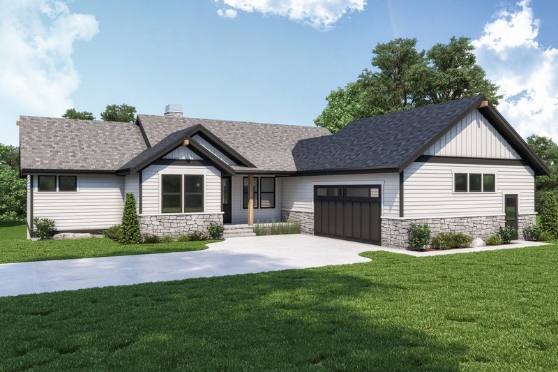 Dream House Plan - Craftsman Exterior - Front Elevation Plan #1070-128