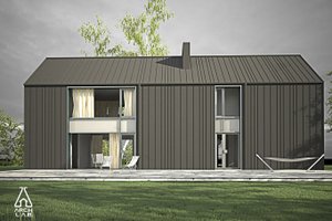 Exterior - Rear Elevation 1 for Modern House Plan #552-3 - 3 bed, 2.5 bath