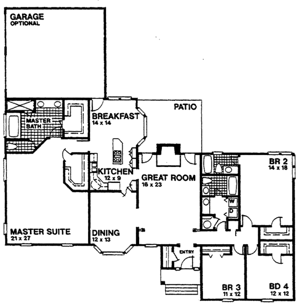 Home Plan - Colonial Floor Plan - Main Floor Plan #30-269