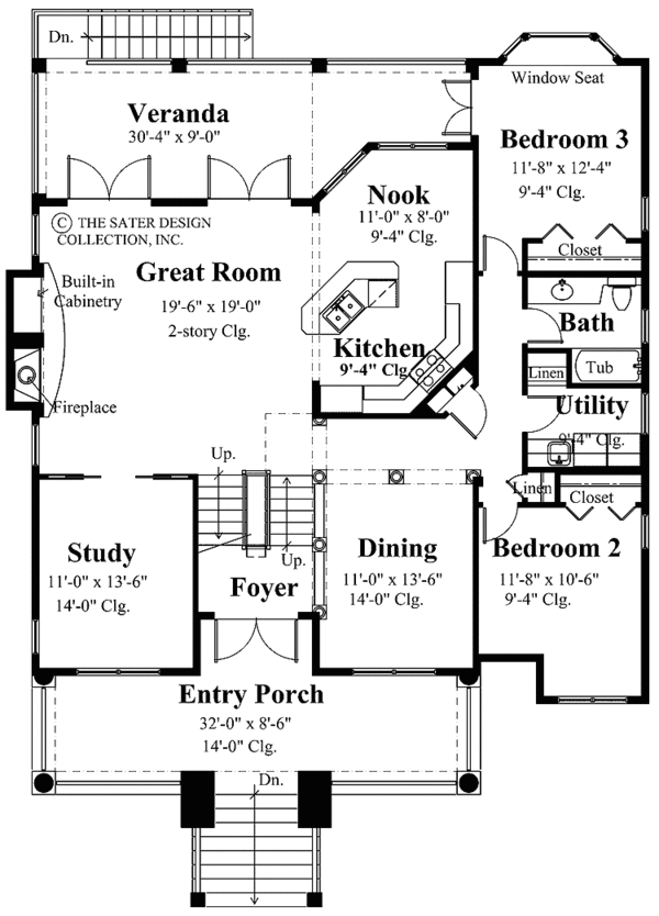 House Design - Mediterranean Floor Plan - Main Floor Plan #930-143