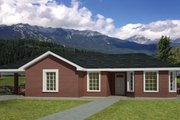 Ranch Style House Plan - 3 Beds 2 Baths 990 Sq/Ft Plan #1061-31 Exterior 