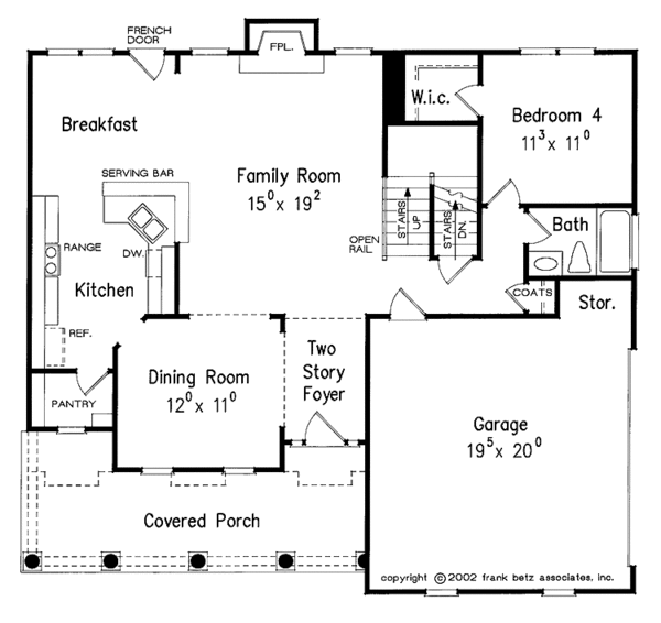 Home Plan - Colonial Floor Plan - Main Floor Plan #927-796