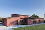 Contemporary Style House Plan - 3 Beds 4 Baths 2381 Sq/Ft Plan #542-18 