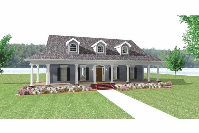 Home Plan - Exterior - Front Elevation 3 for Country House Plan #44-214 - 3 bed, 2.5 bath