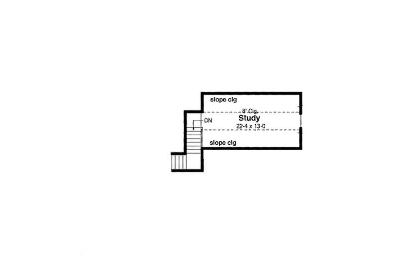 Architectural House Design - Floor Plan - Upper Floor for Colonial House Plan #51-1045 - 3 bed, 2 bath