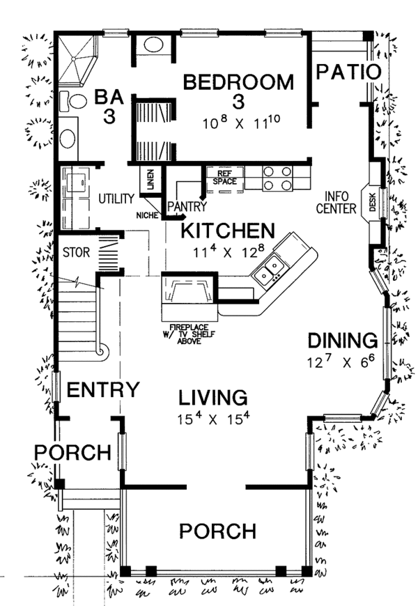 Architectural House Design - Classical Floor Plan - Main Floor Plan #472-275