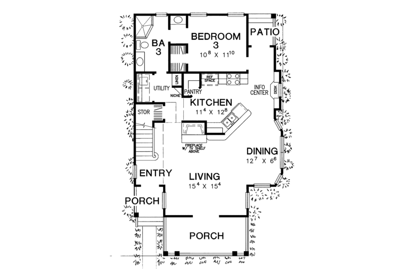 Dream House Plan - Floor Plan - Main Floor for Classical House Plan #472-275 - 3 bed, 3 bath
