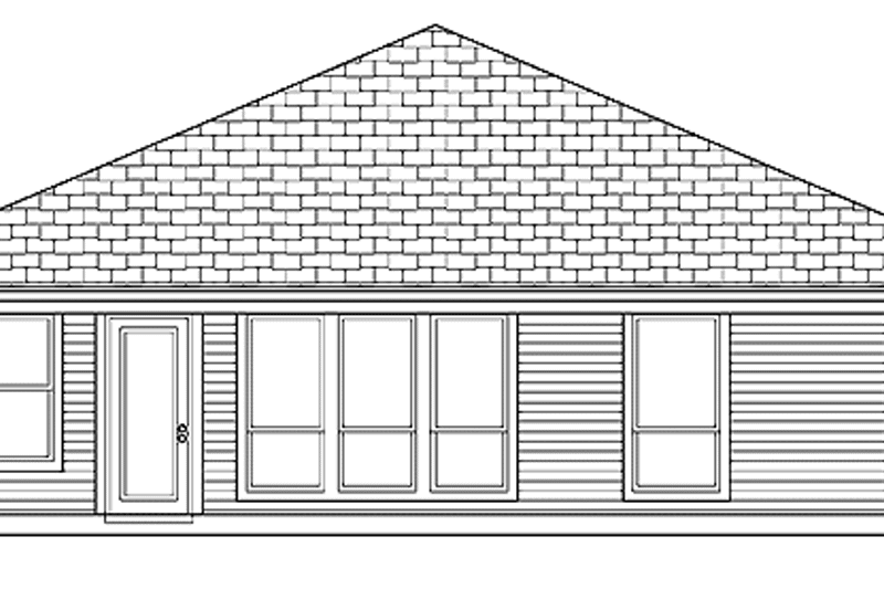 Dream House Plan - Exterior - Rear Elevation for Traditional House Plan #84-778 - 3 bed, 2 bath