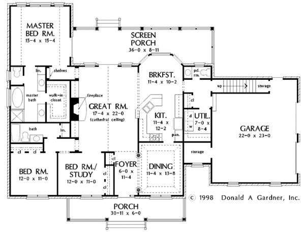 Country Floor Plan - Main Floor Plan #929-308