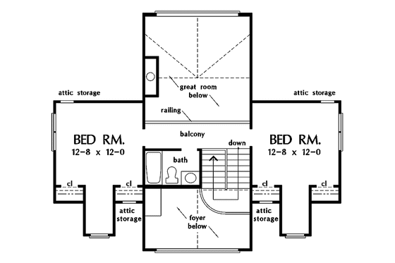 Floor Plan - Upper Floor for Country House Plan #929-392 - 4 bed, 3 bath
