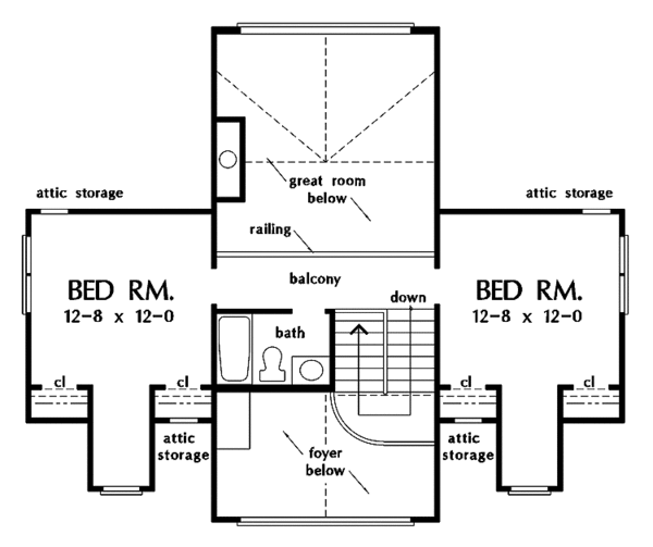Dream House Plan - Country Floor Plan - Upper Floor Plan #929-392