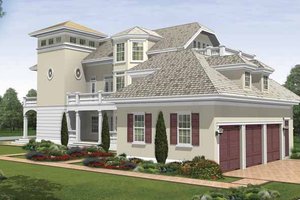 Exterior - Rear Elevation for Southern House Plan #930-407 - 5 bed, 5.5 bath