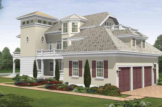 Exterior - Rear Elevation for Southern House Plan #930-407 - 5 bed, 5.5 bath