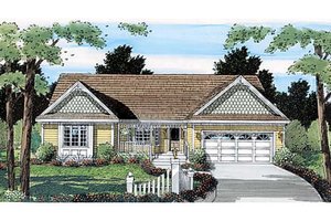 Cottage Exterior - Front Elevation Plan #312-825