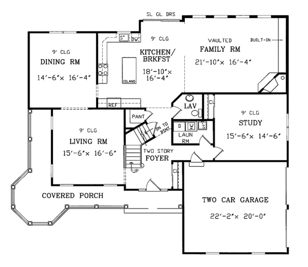 Dream House Plan - Victorian Floor Plan - Main Floor Plan #314-233
