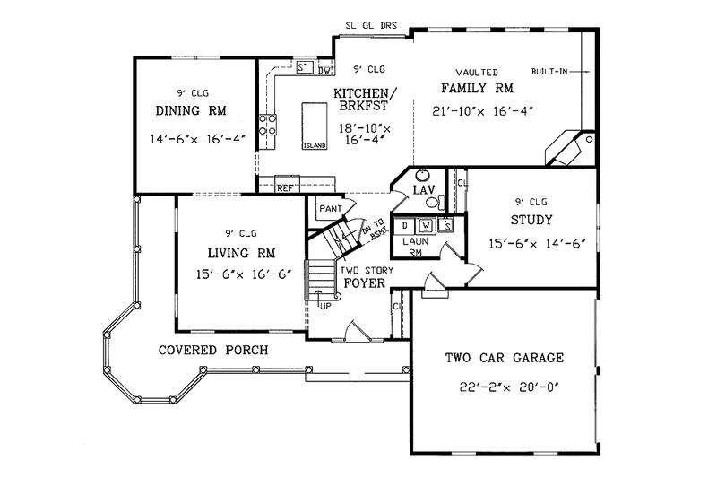 Home Plan - Floor Plan - Main Floor for Victorian House Plan #314-233 - 4 bed, 2.5 bath