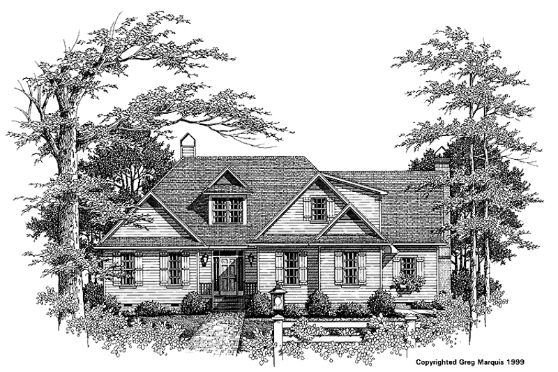 Home Plan - Traditional Exterior - Front Elevation Plan #41-177