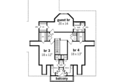 Southern Style House Plan - 4 Beds 4 Baths 3292 Sq/Ft Plan #45-251 