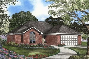 European Exterior - Front Elevation Plan #17-1107