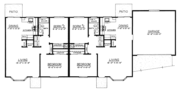 Ranch Floor Plan - Main Floor Plan #303-186