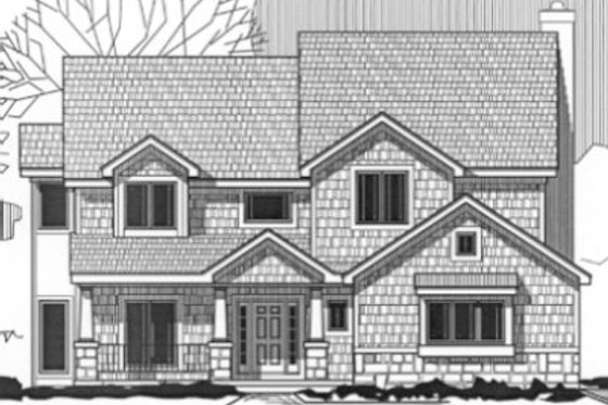 Exterior - Front Elevation for Traditional House Plan #67-836 - 4 bed, 3 bath