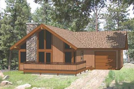 Exterior - Front Elevation House Plan #116-219 - 2 bed, 2 bath