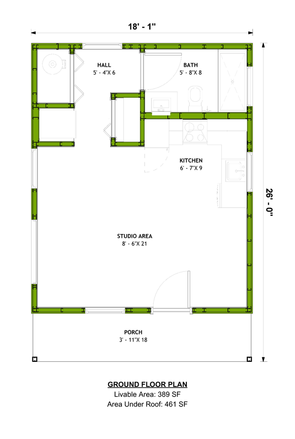 Modern Floor Plan - Main Floor Plan #1106-69