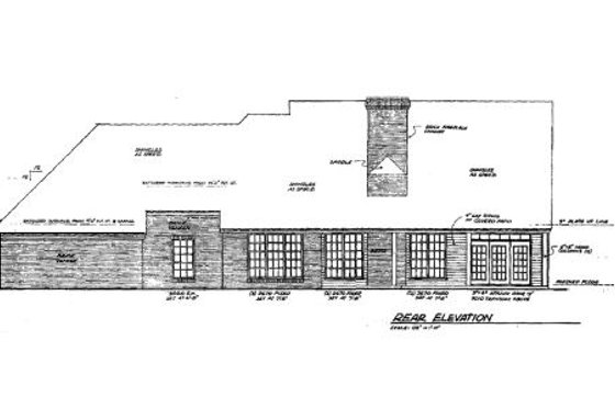 Exterior - Rear Elevation for Traditional House Plan #310-609 - 3 bed, 2.5 bath