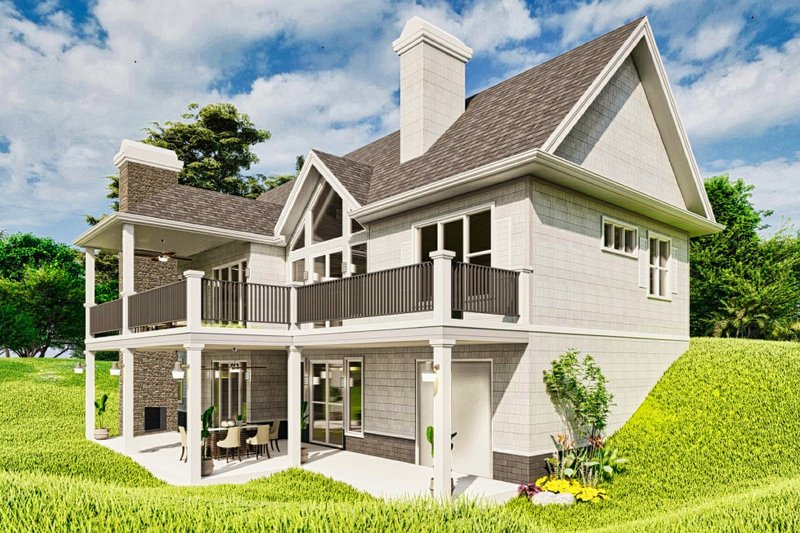 Home Plan - Exterior - Front Elevation 5 for Craftsman House Plan #54-426 - 3 bed, 2 bath