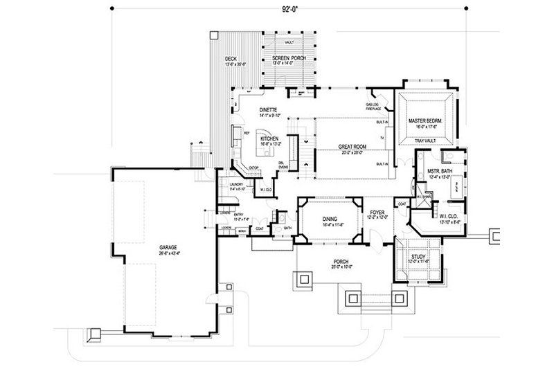 Craftsman Style House Plan - 5 Beds 4 Baths 5077 Sq/Ft Plan #56-592 ...