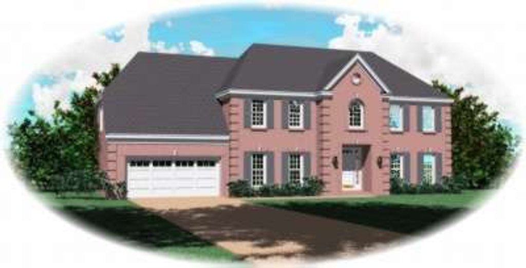 Exterior - Front Elevation 2 for European House Plan #81-1056 - 4 bed, 3.5 bath