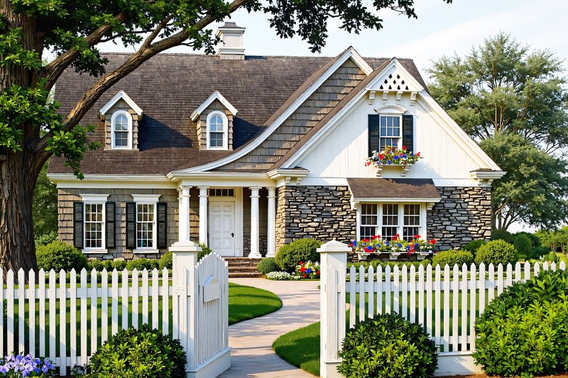 House Blueprint - Country Photo Plan #137-402