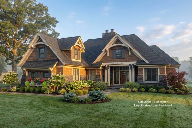 Craftsman Style House Plan - 4 Beds 3 Baths 2370 Sq/Ft Plan #51-570 Exterior