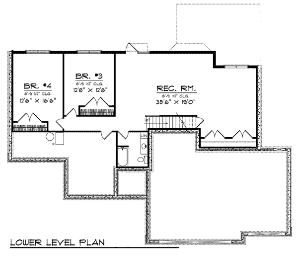Home Plan - European Floor Plan - Lower Floor Plan #70-803