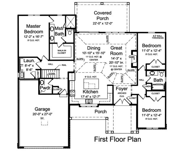 Home Plan - Ranch Floor Plan - Main Floor Plan #46-882