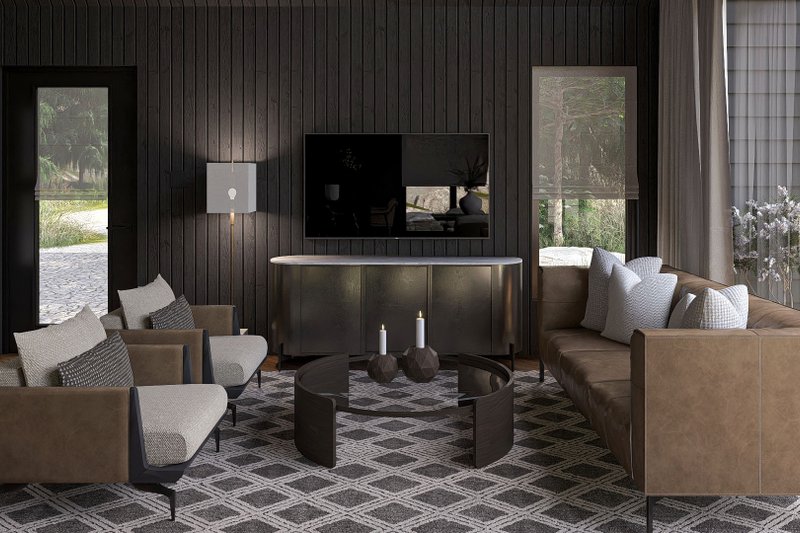 House Design - Interior - Family Room for Modern House Plan #455-428 - 1 bed, 1 bath
