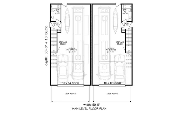 Floor Plan - Main Floor for Contemporary House Plan #932-179 - 3 bed, 2 bath