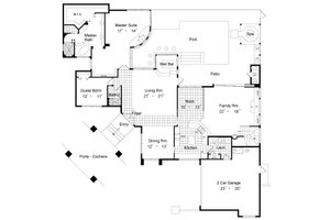 Floor Plan - Main Floor for European House Plan #417-375 - 4 bed, 3.5 bath