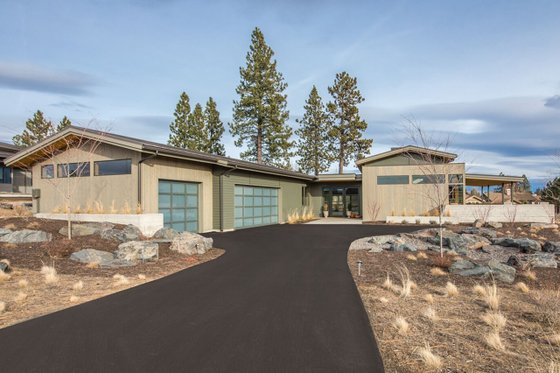 Exterior - Front Elevation 4 for Contemporary House Plan #892-22 - 3 bed, 3.5 bath