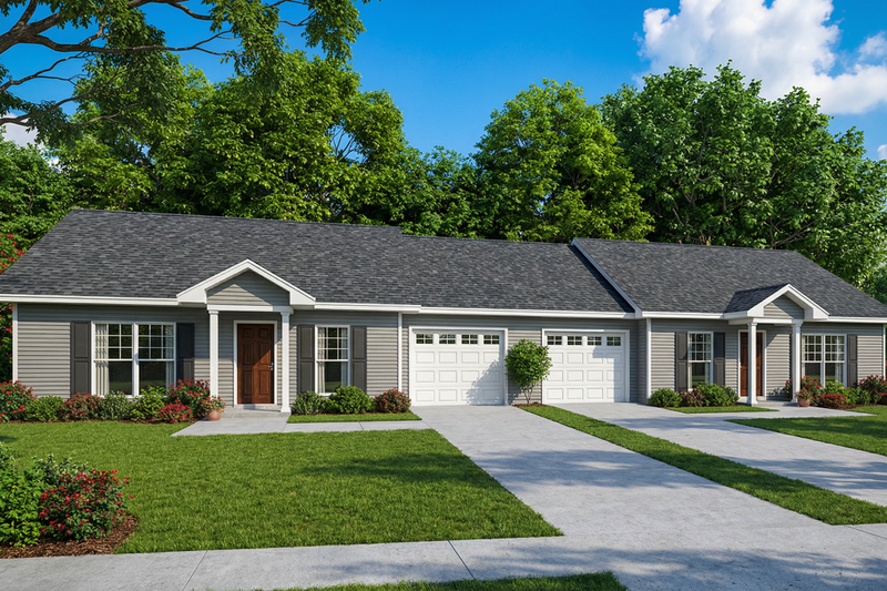 Traditional Style House Plan - 2 Beds 1 Baths 1704 Sq/Ft Plan #17-2406 Exterior