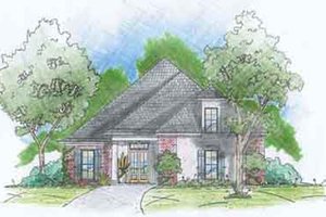 Southern Exterior - Front Elevation Plan #36-435