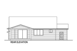 Exterior - Rear Elevation for Contemporary House Plan #569-74 - 3 bed, 2 bath
