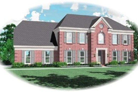 Exterior - Front Elevation for European House Plan #81-259 - 4 bed, 3 bath
